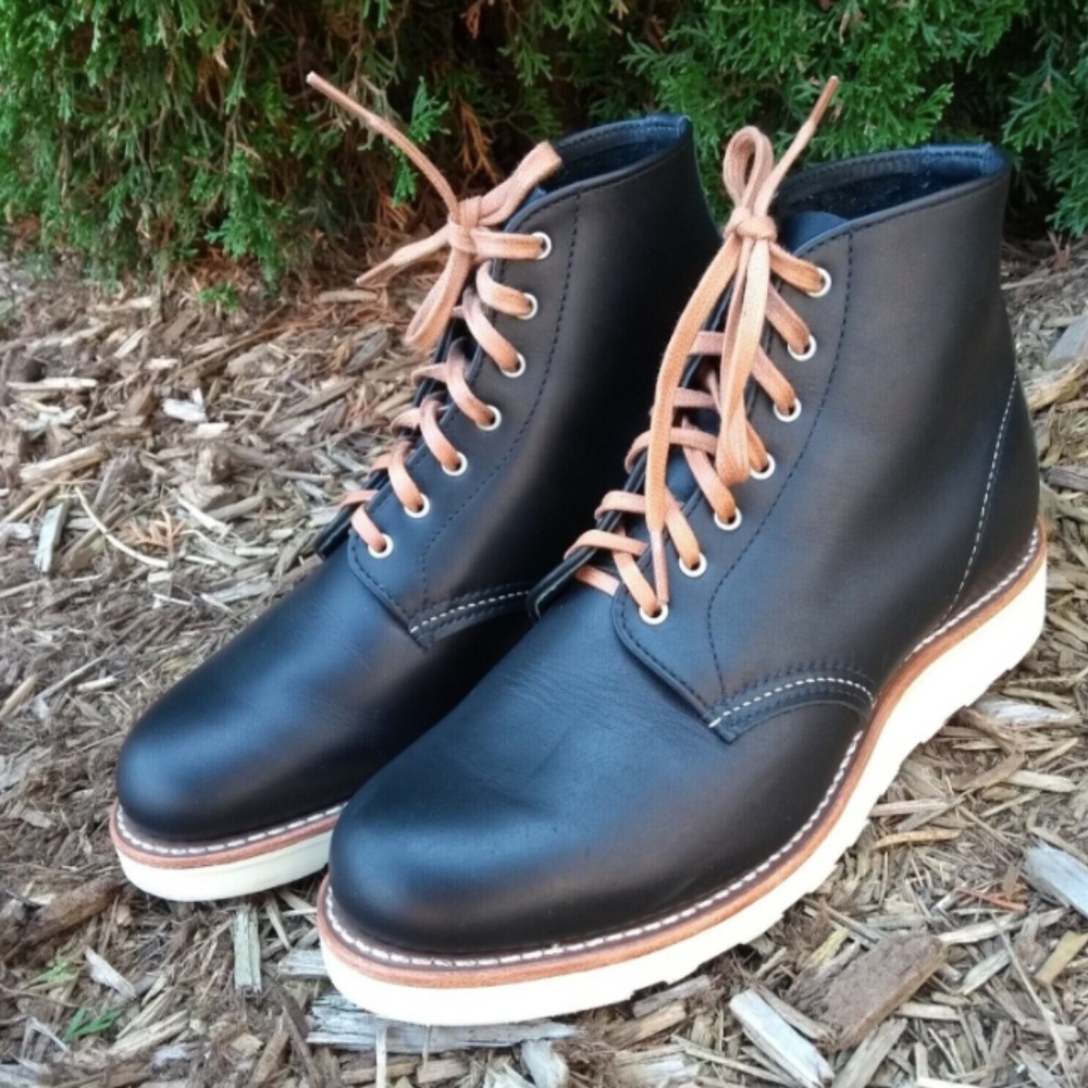 Red Wings Heritage 6" Round short boot Black 8.5